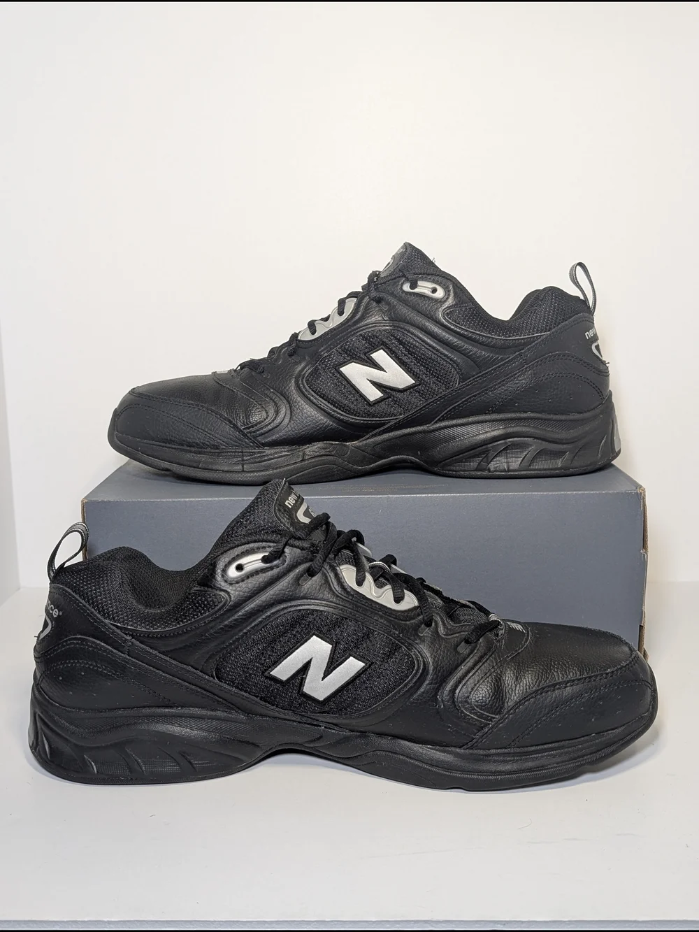 New Balance 623 Men Black Leather Shoes Size 15 D